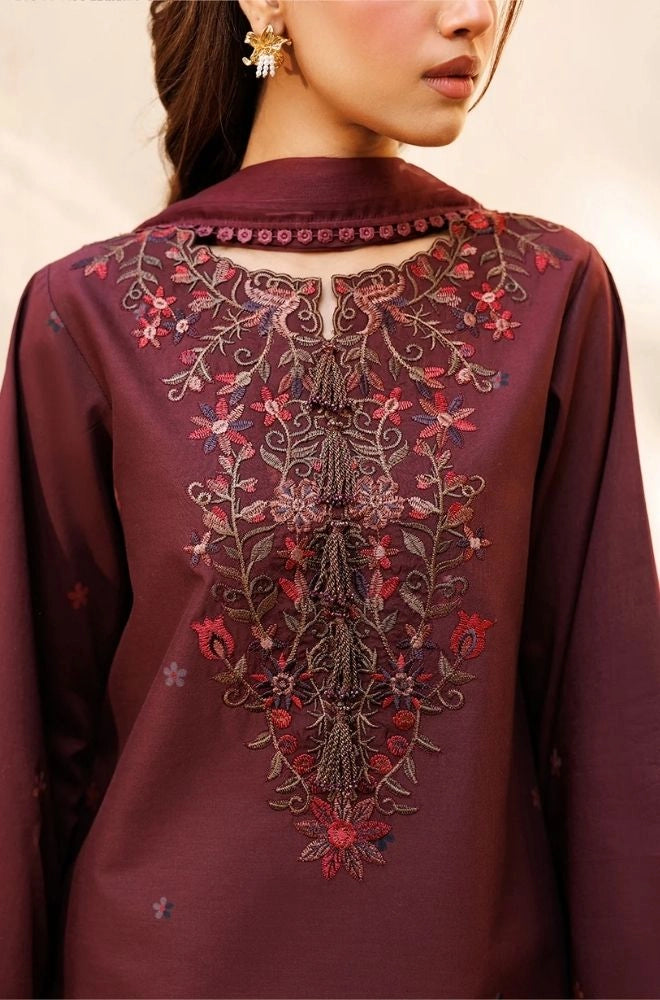 IZNIK - 3PC Summer Lawn Embroidered Shirt with Monar Printed Dupatta and Trouser - BFB0817