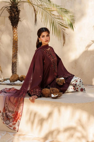 IZNIK - 3PC Summer Lawn Embroidered Shirt with Monar Printed Dupatta and Trouser - BFB0817