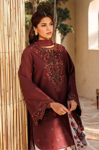 IZNIK - 3PC Summer Lawn Embroidered Shirt with Monar Printed Dupatta and Trouser - BFB0817