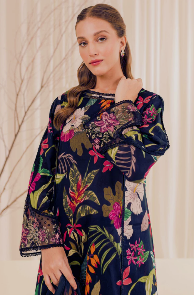 Baroque - Winter 3PC Khaddar Digital Printed Dress - BFU0085