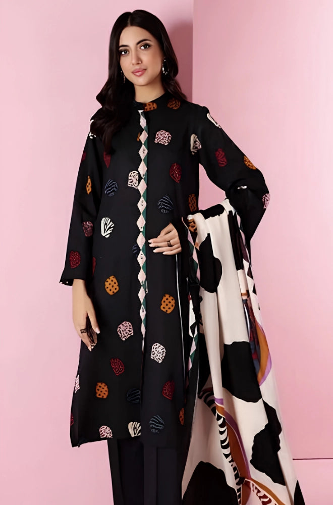 Nishat - 3PC Dhanak Embroidered Suit - BFB01127