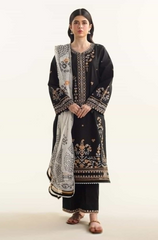 Coco By Zara Shahjahn - 3PC Dhanak Embroidered Suit - BFB0180