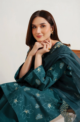 ETHNIC- 3PC Lawn Embroidered Suit - BFB0404