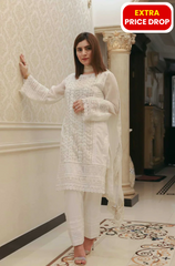 Maria.B - 3PC Lawn Embroidered Suit - BFS0060