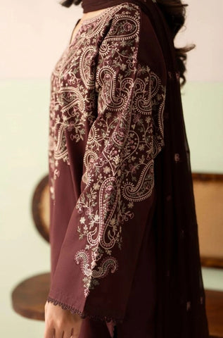 LAZULI - 3PC Summer Lawn Embroidered Shirt with Monar Printed Dupatta and Trouser - BFB0818