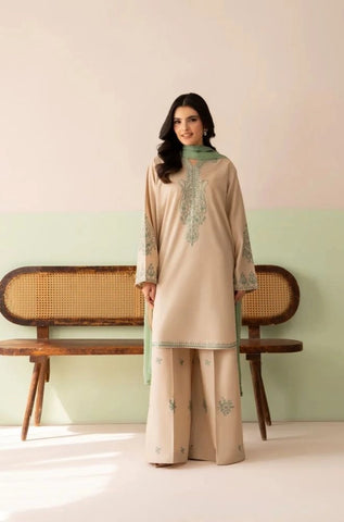 LAZULI - 3PC Summer Lawn Embroidered Shirt with Chiffon Embroidered Dupatta and Trouser - BFB0819