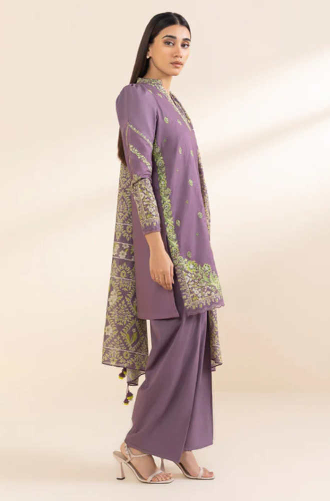 Sapphire - 3PC Lawn Embroidered Suit - BFU0128