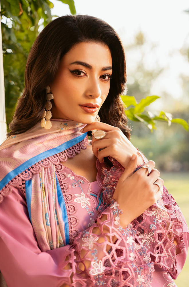 BIN ILYAS - Winter 3PC Dhanak Embroidered Suit - BFB0480