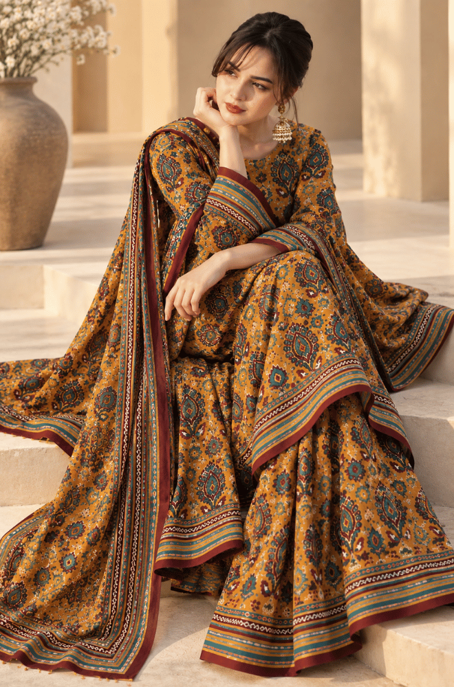 BlueFery - 3PC Winter Viscous Printed Dress - BFP005