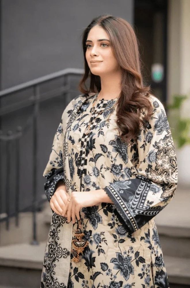 Sapphire - 3PC Lawn Printed Shirt with Lawn Printed Dupatta and Trouser - BFB0842