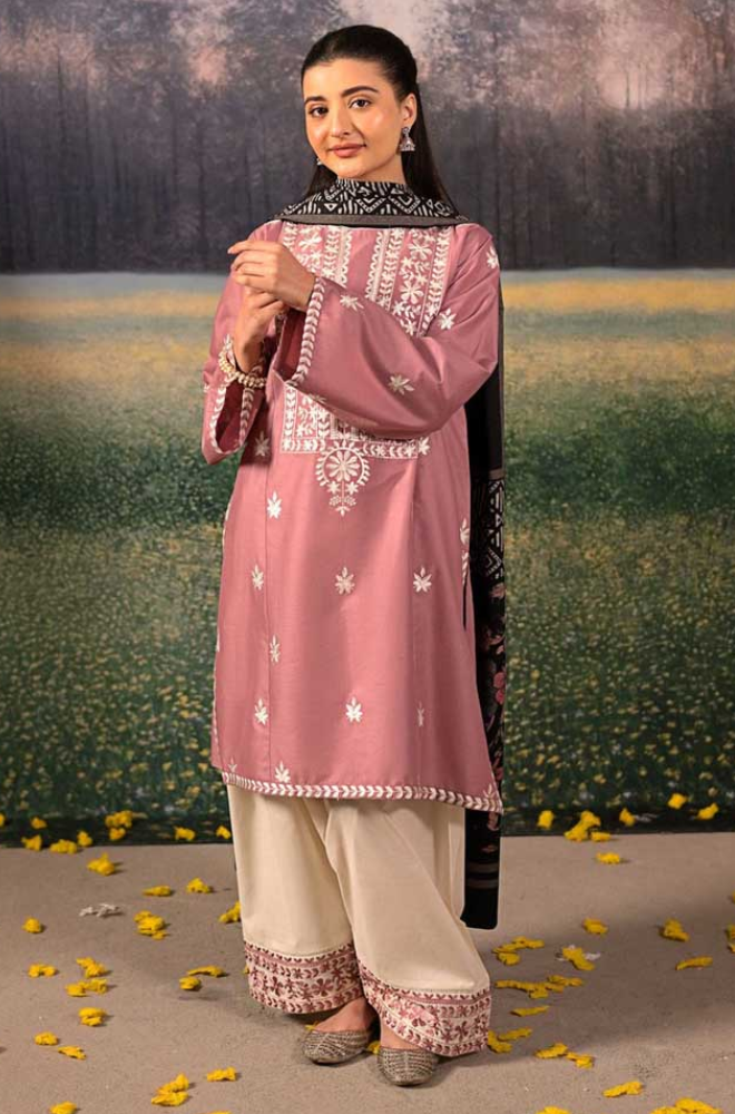 LAAM - Winter 3PC Dhanak Embroidered Suit - BFB0488