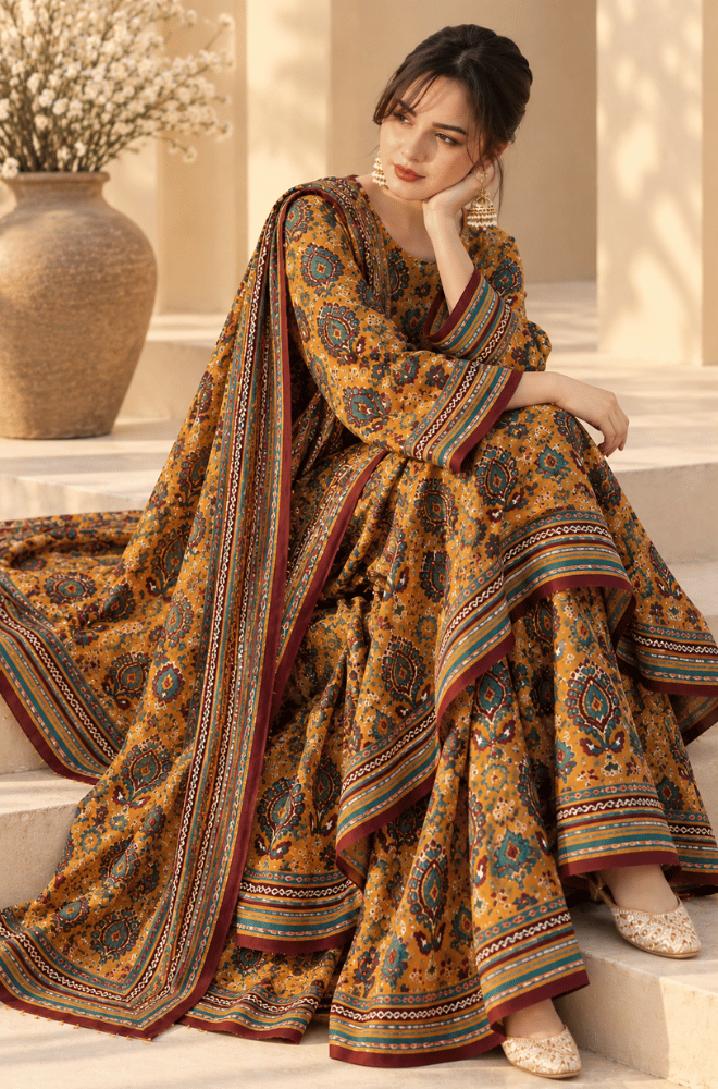 BlueFery - 3PC Winter Viscous Printed Dress - BFP005
