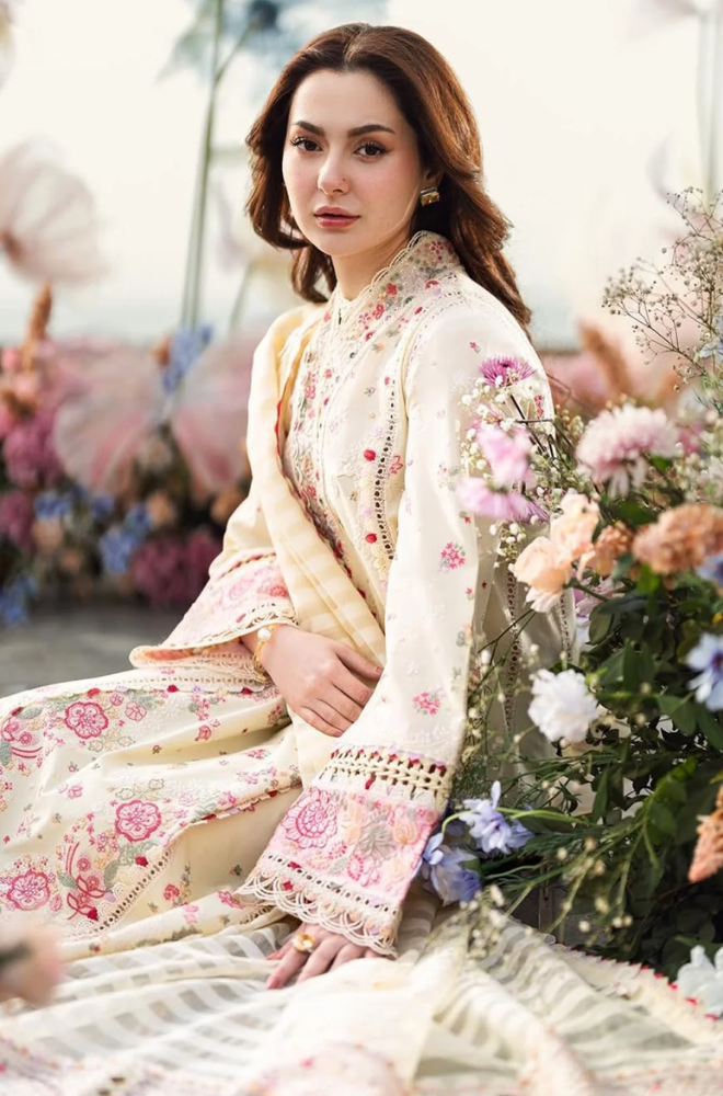 Qalamkar - 3PC Lawn Embroidered Suit - BFU0114