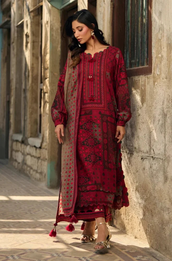 Charizma - 3PC Karandi Printed Shirt With Karandi Printed Dupatta and Trouser - BFB0936