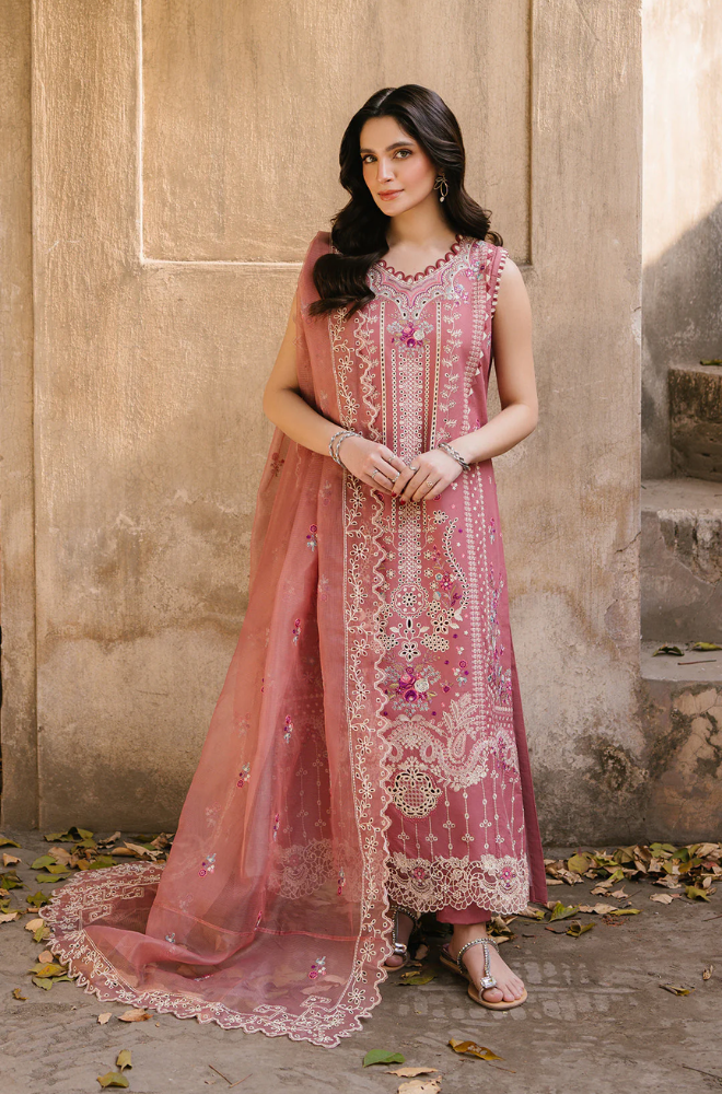 Fiona Dilara - 3PCDhanak ChickenKari Embroidered Suit - BFB0474