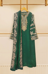 ARSHEEN - 3PC Hand Embroidered Suit With Embellished Pearls - BFB0406