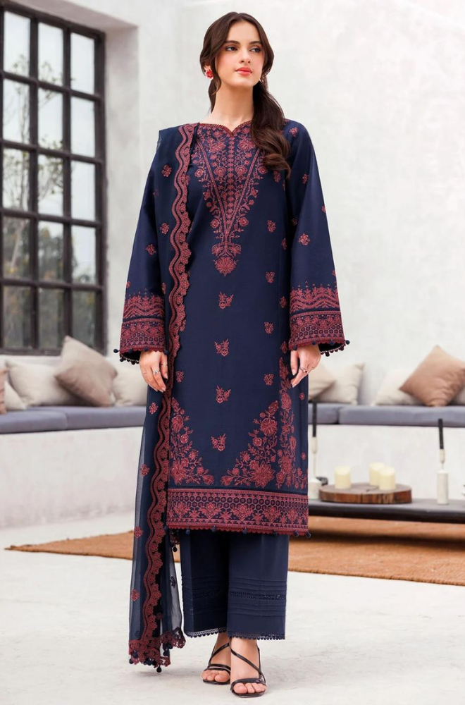 Farasha - 3PC Embroidered Suit- BFB0287