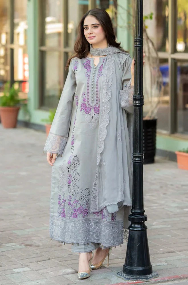 Mushq - Stitched 3Pcs Embroidered Dhanak Suit – RTW003