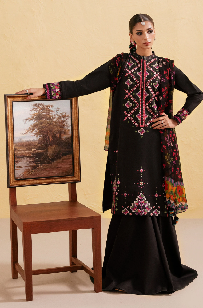 Sapphire - Winter 3PC Dhanak Embroidered Suit - BFB0477