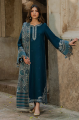 Izel - Winter 3PC Dhanak Embroidered Suit - BFB0546