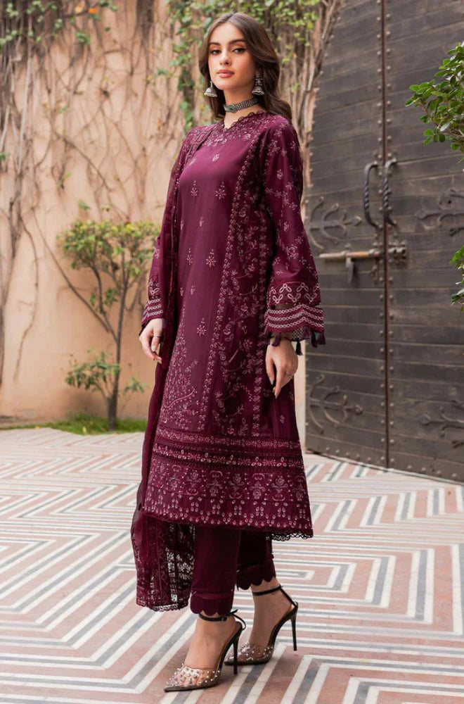 Farasha - 3PC Lawn Embroidered Suit - BFU0087