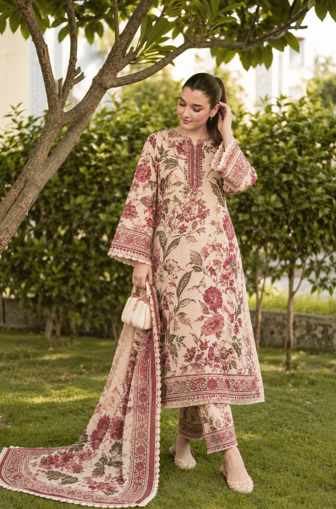 BlueFery - 3PC Winter Khaddar Printed Dress - BFP001