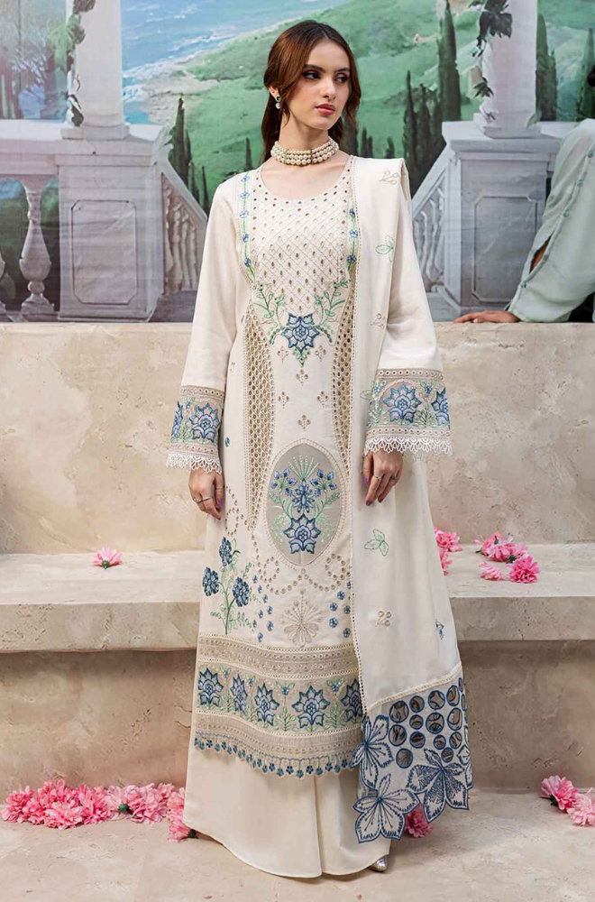 QalamKar - 3PC Lawn ChickenKari Embroidered Suit- BFB0292