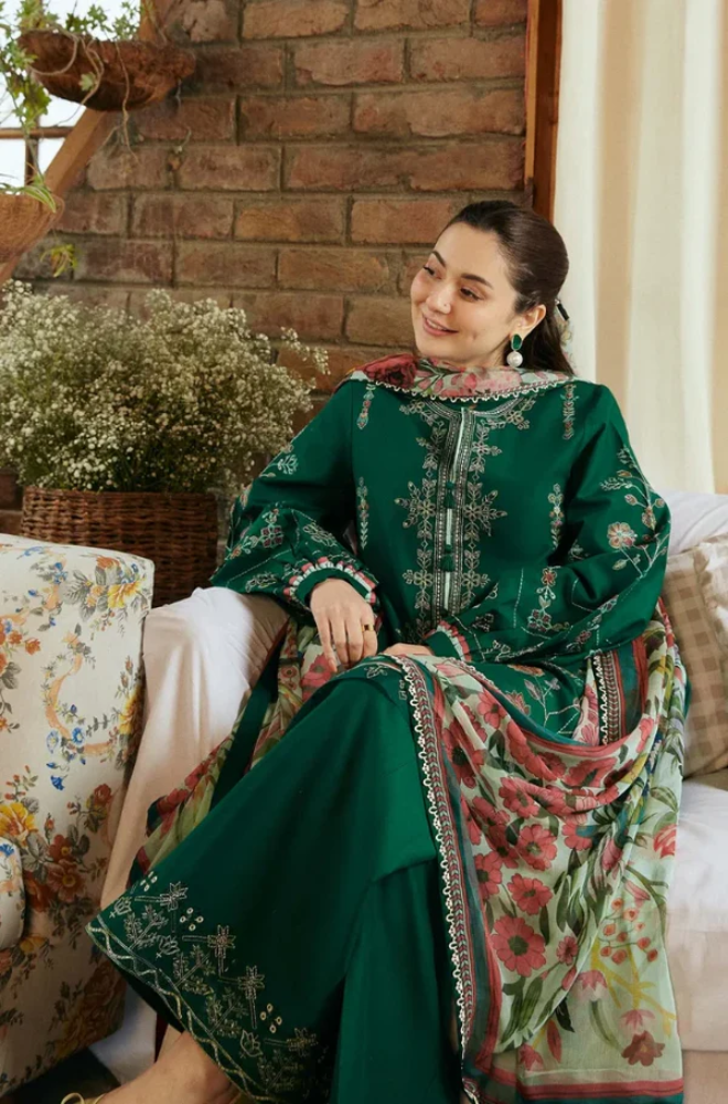 BAROQUE - 3PC Lawn Embroidered Suit - BFB0266