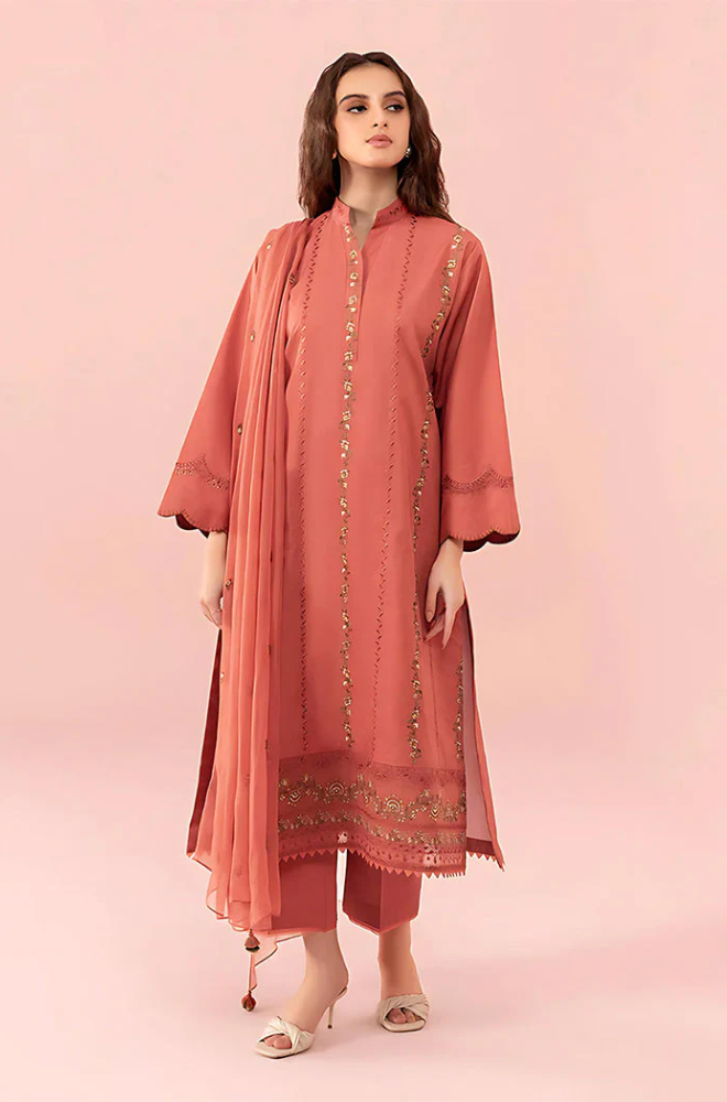 Sapphire - 3PC Lawn Embroidered Suit - BFS0051