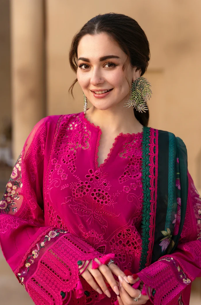 QalamKar - Winter 3PC Chikenkari Dhanak Embroidered Suit - BFB0492