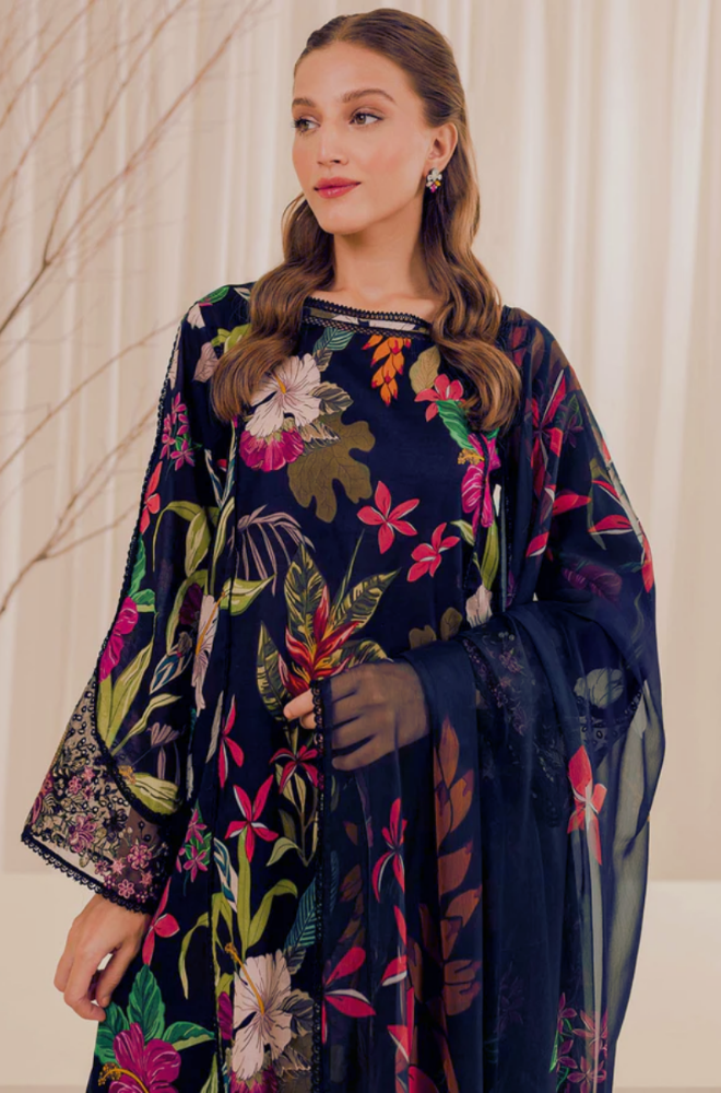 Baroque - Winter 3PC Khaddar Digital Printed Dress - BFU0085