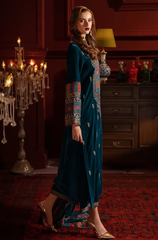 Bareeze -Winter 3PC Velvet Embroidered Suit - BFB0562