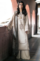 IZEL - Winter 3PC Dhanak Embroidered Suit - BFB0493