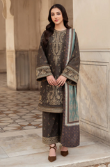 Jazmin - 3PC Dhanak Embroidered Suit - BFB0213