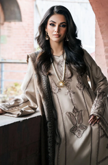 IZEL - Winter 3PC Dhanak Embroidered Suit - BFB0493