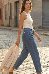 Effortless Style Light-Wash Denim Jeans - Royal Blue - BFJ005