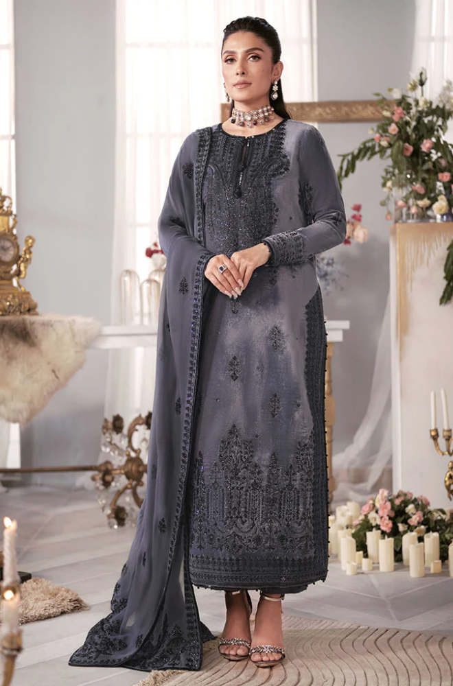 JAZMIN - Winter 3PC Velvet Embroidered Suit - BFB0512