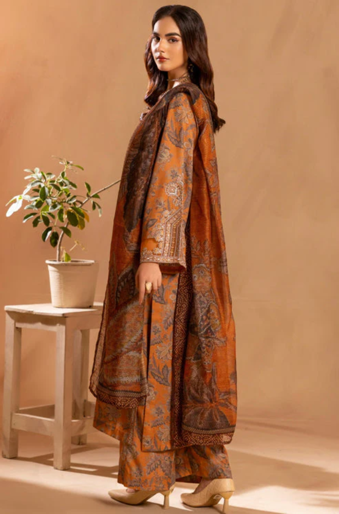 Nishat - Winter 3PC Khaddar Digital Printed Dress - BFU0444