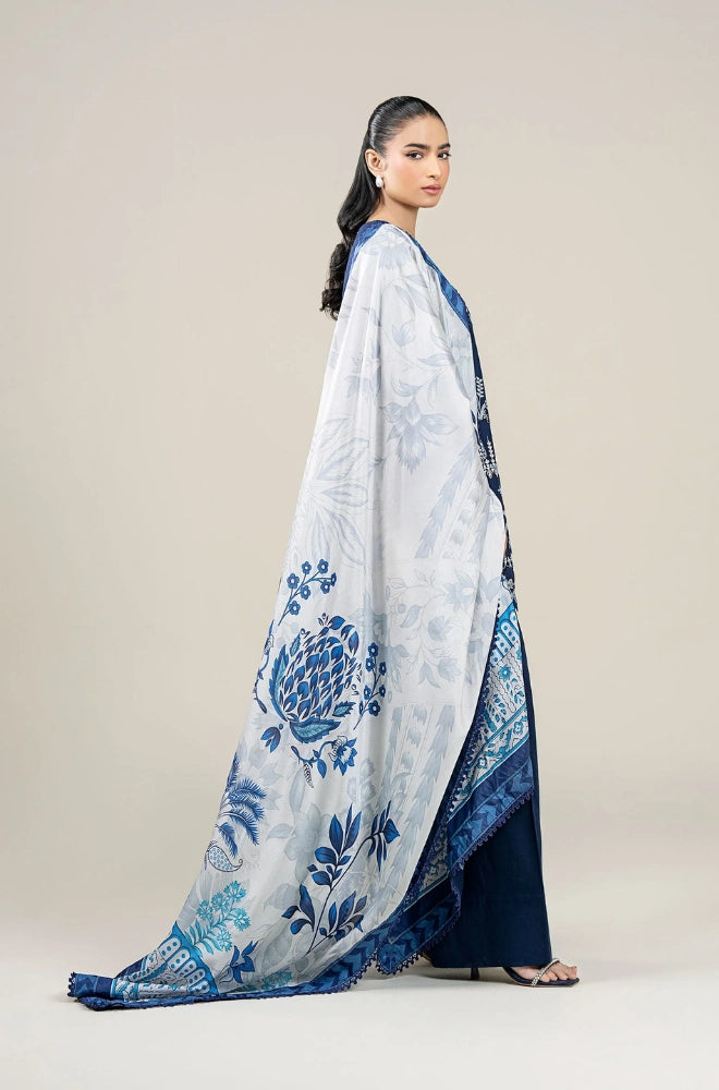 Maria.B - 3PC Dhanak Embroidered Shirt With Wool Printed Dupatta and Trouser - BFB01026