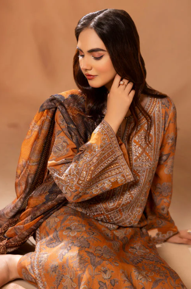 Nishat - Winter 3PC Khaddar Digital Printed Dress - BFU0444