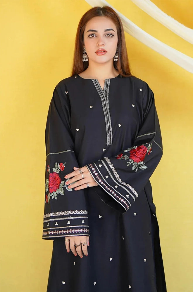 Urge - 2PC Dhanak Embroidered Shirt and Trouser - BFB0912