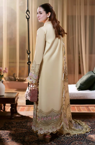 Jade - 3PC Lawn Chikankari Embroidered Shirt with Chiffon Printed Dupatta and Trouser - BFU0116