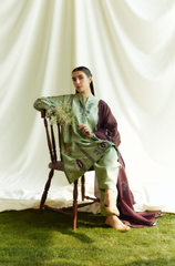 Coco By Zara Shahjahan - 3PC Dhanak Embroidered Suit - BFB0186