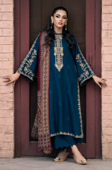 IZEL - Winter 3PC Dhanak Embroidered Suit - BFB0481