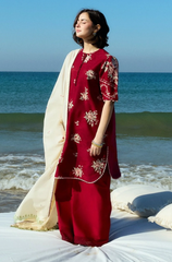 IZEL - Winter 3PC Dhanak Embroidered Suit - BFB0495