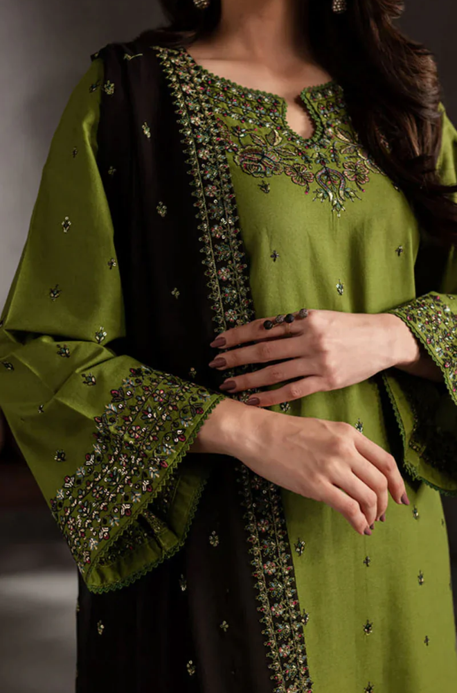 Batik - Winter 3PC Dhanak Embroidered Suit - BFB0452