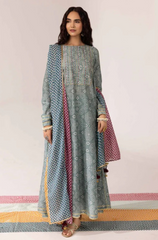 Nishat - 3PC Lawn Digital Printed Suit- BFU0118