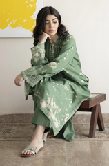 Dyot - 2PC Linen Embroidered Suit - BFU0054