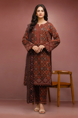 Nishat - Winter 3PC Khaddar Digital Printed Dress - BFU0445