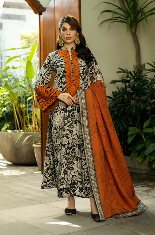 Sapphire  - 3PC Lawn Digital Printed Dress - BFU0080